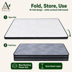 ANJU Wooden Bunk Bed with 2 Folding Mattresses, 120cm Upper and 150cm Lower — image 8