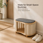 ANJU Cat House and Shoe Bench 60cm with Houndstooth Cushion — view 4