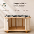 ANJU Cat House and Shoe Bench 60cm with Houndstooth Cushion — view 7