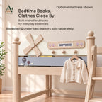 ANJU Detachable Wooden Bunk Bed, 90cm Upper and 120cm Lower, Ash Finish — image 7