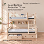 ANJU Detachable Wooden Bunk Bed, 90cm Upper and 120cm Lower, Ash Finish — image 8