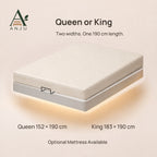 ANJU Floating Bed Frame with Motion Sensor LED Light, Off-White, Queen or King — view 7