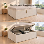 ANJU Gas Lift Storage Bed Frame, Side Opening, No Headboard, Single to King — image 3