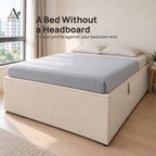 ANJU Gas Lift Storage Bed Frame, Side Opening, No Headboard, Single to King — image 4