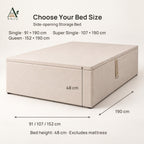 ANJU Gas Lift Storage Bed Frame, Side Opening, No Headboard, Single to King — image 6