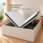 ANJU Gas Lift Storage Bed Frame, Side Opening, No Headboard, Single to King — image 8