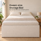ANJU Gas Lift Storage Bed Frame, Side Opening, No Headboard, Single to King — image 9