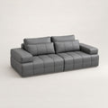 ANJU Lawrence dark grey sofa, three-quarter view