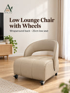 ANJU Low Lounge Chair with Wheels and C-Shaped Back — image 2