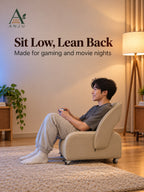 ANJU Low Lounge Chair with Wheels and C-Shaped Back — image 3