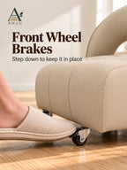 ANJU Low Lounge Chair with Wheels and C-Shaped Back — image 6