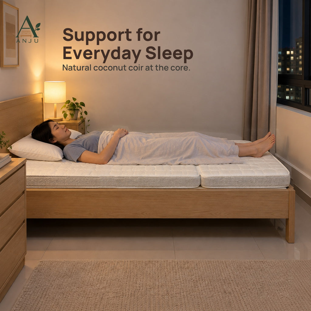 ANJU 6cm Tri-Fold Coconut Coir Mattress, Single or Super Single — view 4