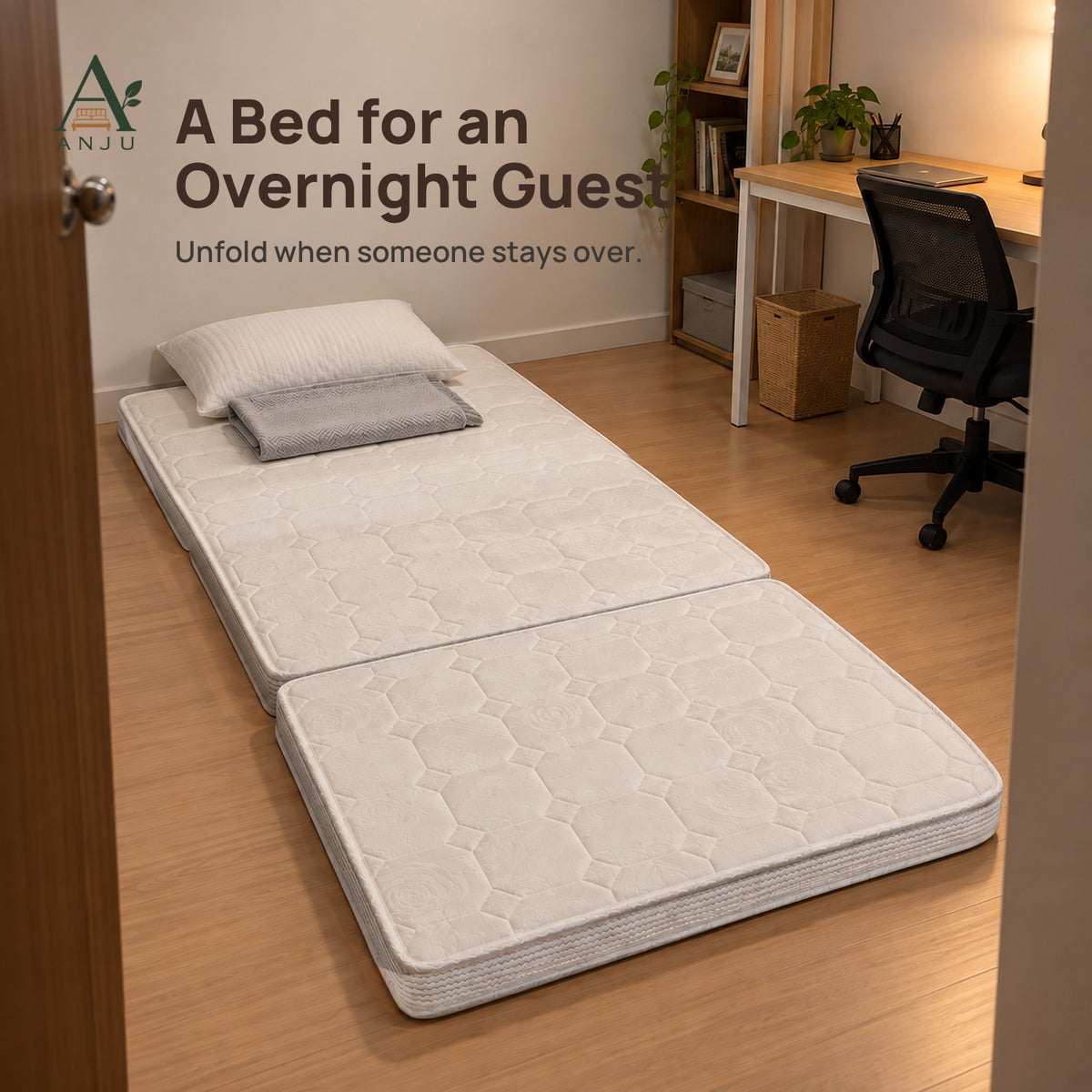 ANJU 6cm Tri-Fold Coconut Coir Mattress, Single or Super Single — view 9
