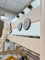 ANJU Moon Wooden Bunk Bed with Optional Storage Stairs