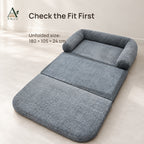ANJU Corduroy Folding Floor Sofa Bed for People and Pets — view 5