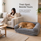 ANJU Corduroy Folding Floor Sofa Bed for People and Pets — view 7