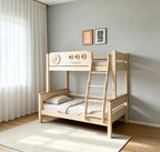 ANJU Wooden Bunk Bed with Round Disc and Porthole Details