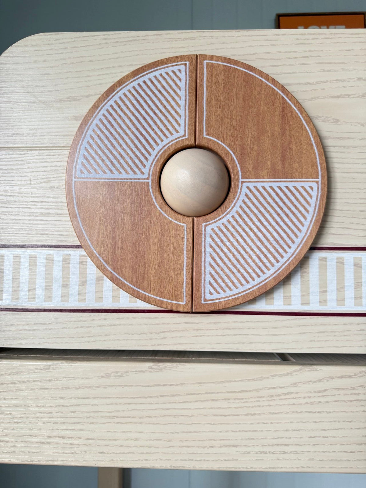 ANJU Wooden Bunk Bed with Round Disc and Porthole Details