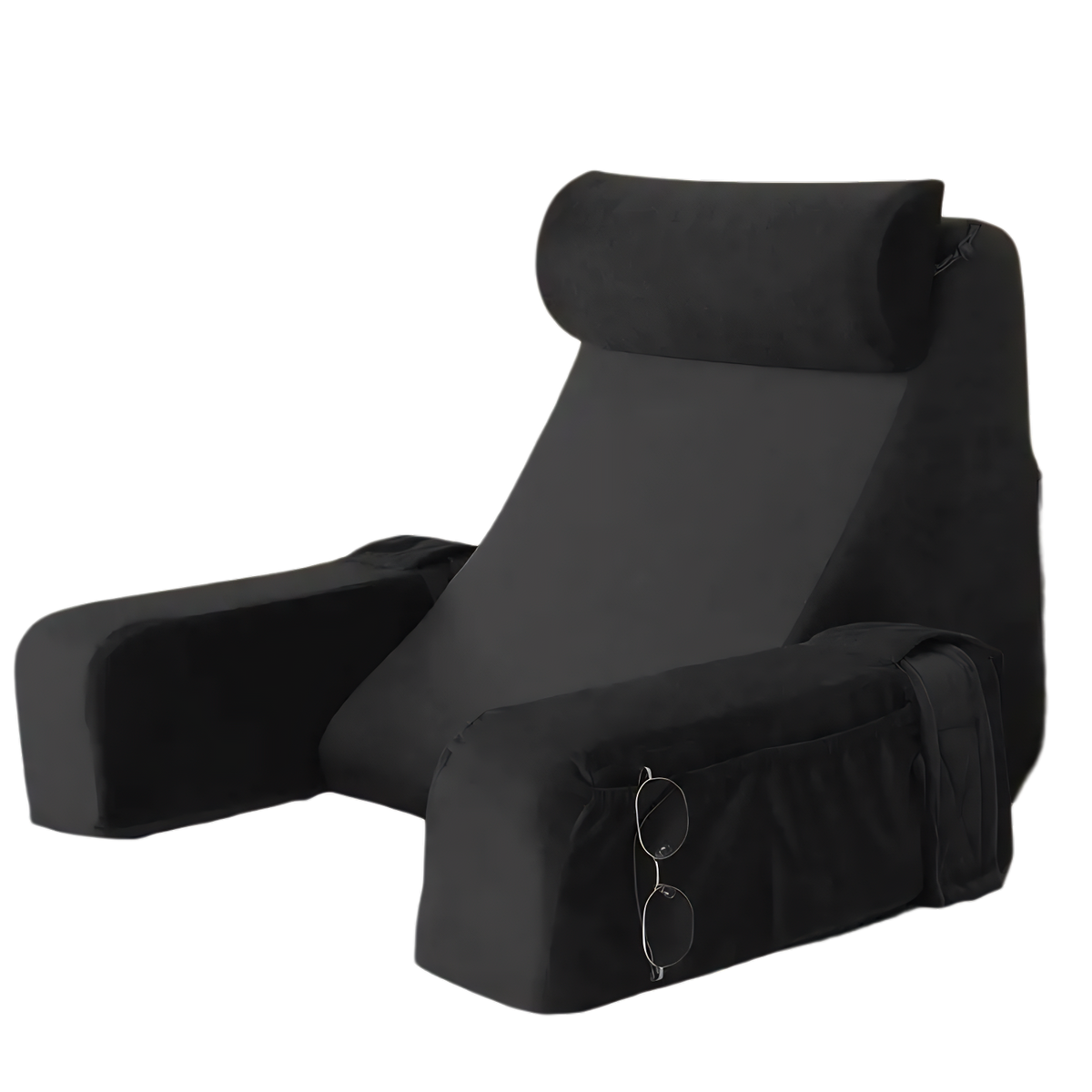 ANJU Reading Pillow for Bed with Arms — Black