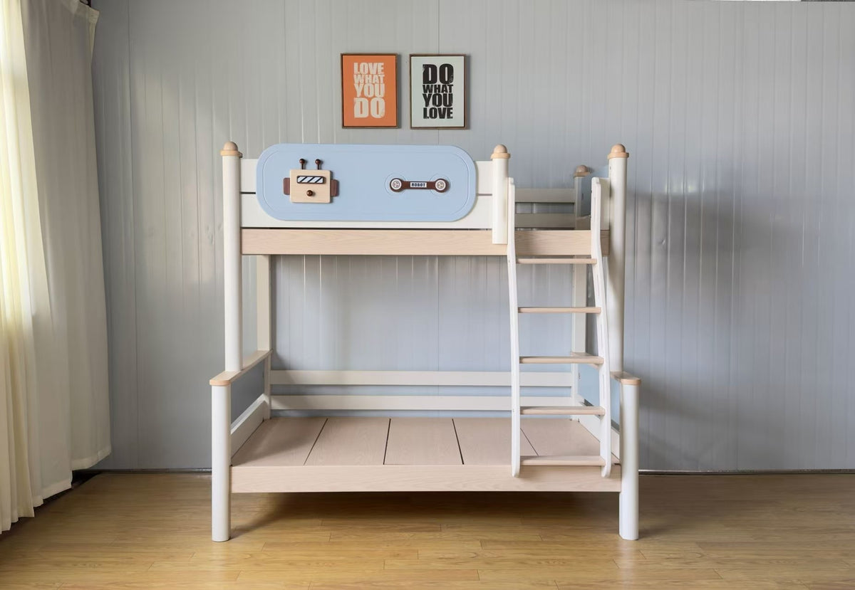 ANJU Robot Wooden Bunk Bed with Optional Storage Stairs