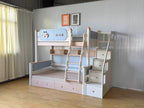 ANJU Robot Wooden Bunk Bed with Optional Storage Stairs