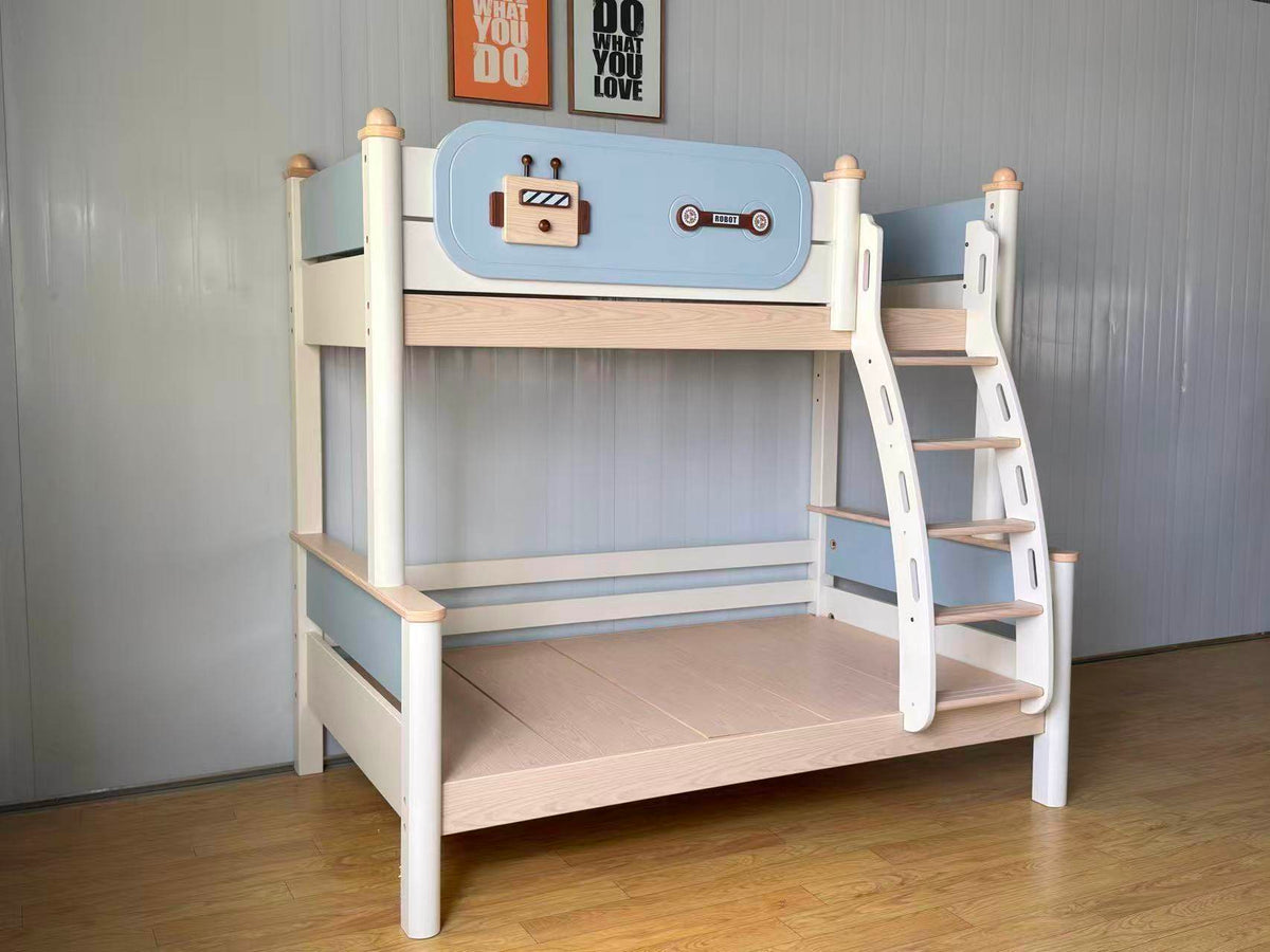ANJU Robot Wooden Bunk Bed with Optional Storage Stairs