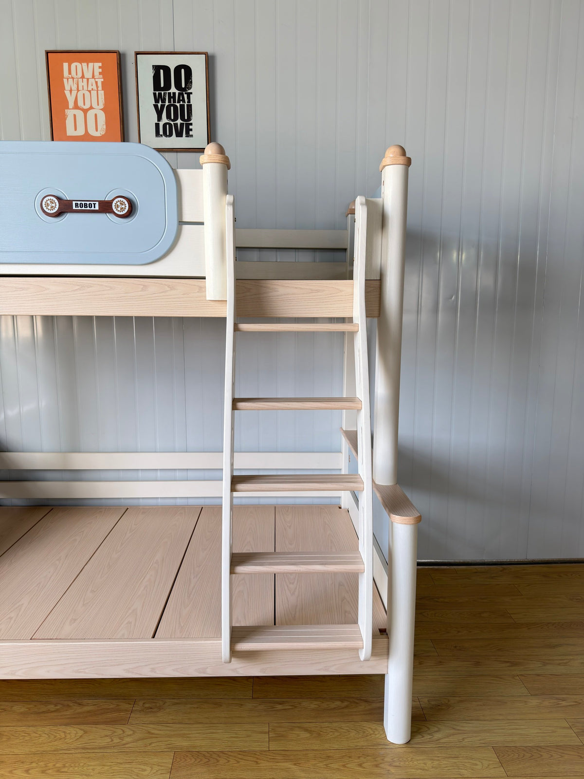 ANJU Robot Wooden Bunk Bed with Optional Storage Stairs