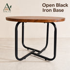 ANJU 50cm Round Coffee Table in Walnut Tone — image 4