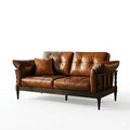 ANJU S02 Delan sofa in Brown front view on white background