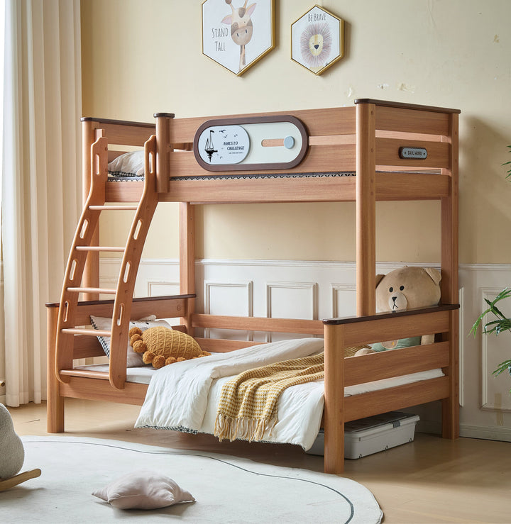 ANJU Sailboat Wooden Bunk Bed with Optional Drawers and Bookshelf