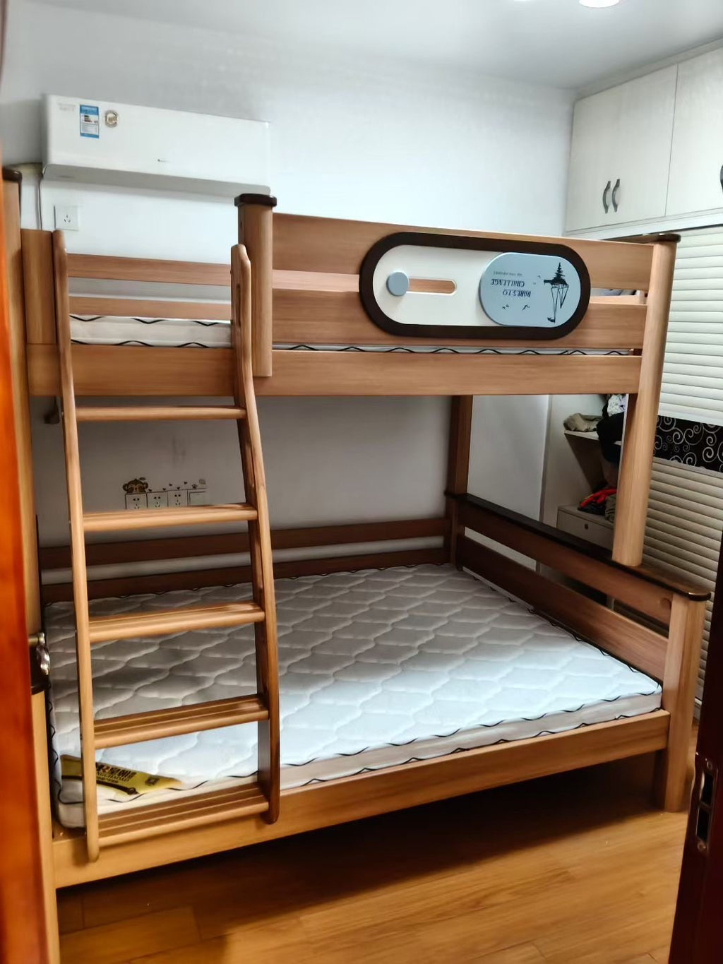 ANJU Sailboat Wooden Bunk Bed with Optional Drawers and Bookshelf