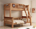 ANJU Ship's Wheel Wooden Bunk Bed