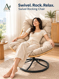 ANJU Swivel Rocking Lounge Chair, Beige — image 1