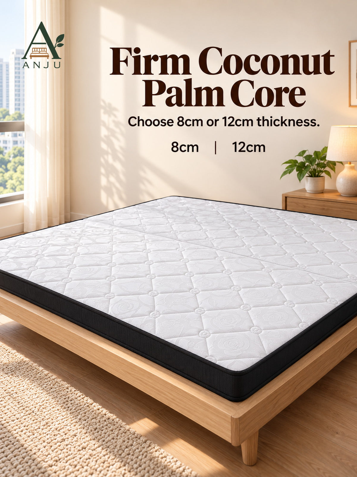 ANJU Two-Section Foldable Mattress, 8cm or 12cm, Single to King — view 2