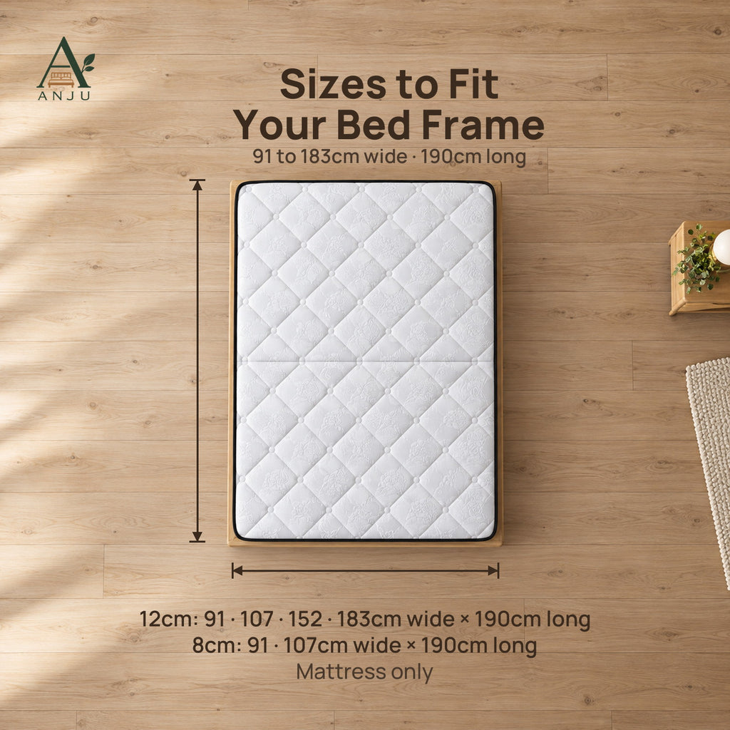 ANJU Two-Section Foldable Mattress, 8cm or 12cm, Single to King — image 3