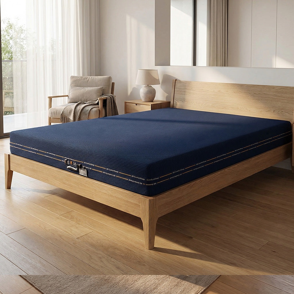 ANJU Z01 blue washable mattress bedroom scene