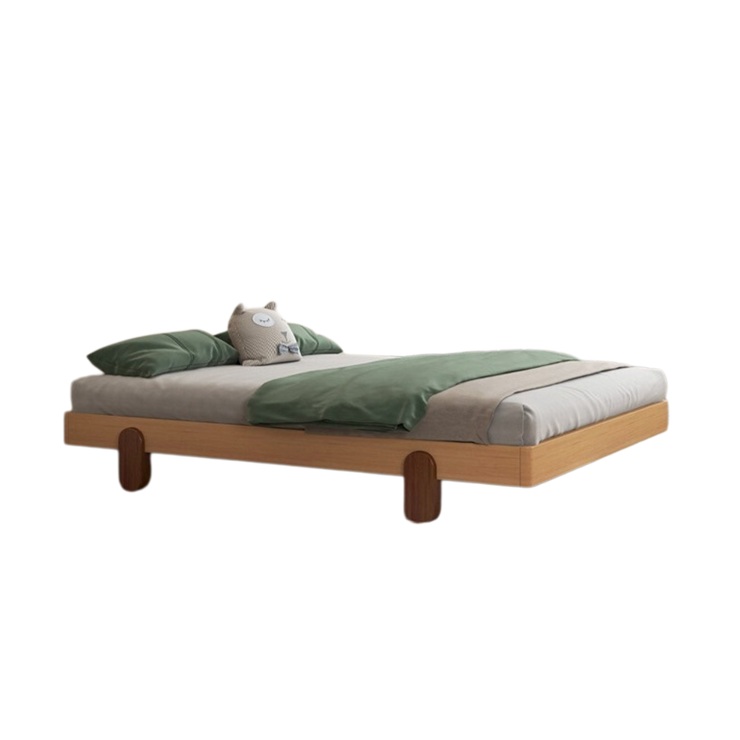 ANJU ZL21 bed frame with mattress styling preview