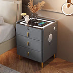 ANJU 3-Drawer Smart Bedside Table with Wireless Charging, Optional Speaker and Fingerprint Lock