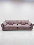 ANJU Wing-Arm Chenille Sofa with Plump Down-Blend Cushions, 260–340 cm