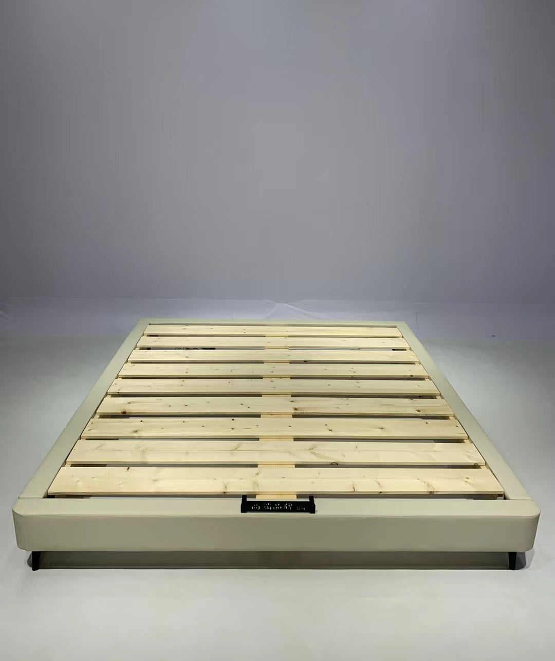 ANJU Upholstered Floating Platform Bed Frame with Optional LED Strip, Low Japanese Style, Queen or King