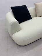 ANJU Curved Chenille Sofa with Removable Washable Covers, 260–340 cm