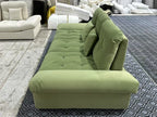 ANJU Adjustable-Back Modular Sofa with Button-Tufted Seat, Suede-Feel Fabric, 140–360 cm