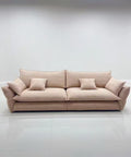 ANJU Wing-Arm Chenille Sofa with Plump Down-Blend Cushions, 260–340 cm