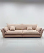 ANJU Wing-Arm Chenille Sofa with Plump Down-Blend Cushions, 260–340 cm
