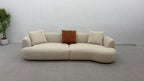 ANJU Curved Chenille Sofa with Removable Washable Covers, 260–340 cm