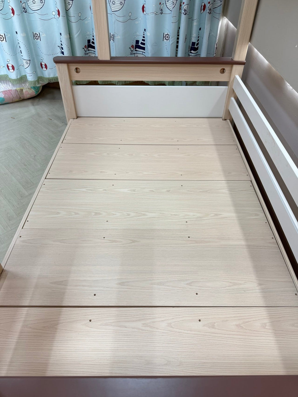 ANJU Wooden Canopy Bunk Bed with Optional Storage Stairs